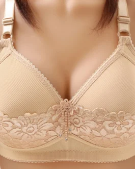 Hot Selling Summer Laser Cut Bra Women’s Lace Embroidery Fitness Yoga Workout Bras Without Steel Ring Women Seamless Halter Top