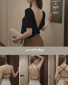 Seamless Backless Underwear for Women Invisible Deep U Bras 3 Ways Sexy Soild Push Up Breathable Brassiere Thin Bralette Tops