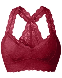 Women Lace Bra Large Size 4XL-5XL Sexy Brassiere Unlined Intimates Lingerie Crisscross Solid Color Bra Underwear Tops лифчик