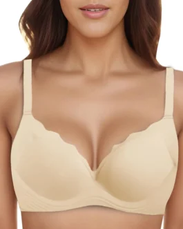 Push Up Breathable Bra Womens Seamless Feeling Soft Support Thin Underwear Large Breasts Show Small Anti Sagging Bralettes