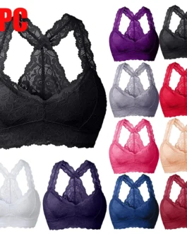 Women Lace Bra Large Size 4XL-5XL Sexy Brassiere Unlined Intimates Lingerie Crisscross Solid Color Bra Underwear Tops лифчик