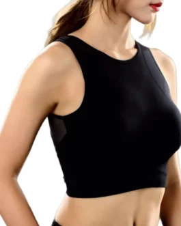 Women Solid Bras Breathable Mesh Bras Shockproof Padded Solid Bra Seamless Fitness Tops Waistcoat