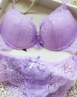 Women Bra Sexy Lingerie Embroidery Corset Women Underwear Lace Floral Lingerie Underwear Push-Up Bra Set Sexy Lingerie New Year