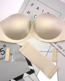 Womens Tube Tops Invisible Strapless Bra Underwear Sexy Solid Seamless Push Up Bra Wireless Mold Cup Bralette Lingerie