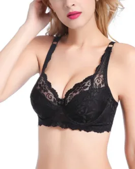 Women Lace Bra Sexy Unlined Underwire Push Up Bra Lingerie Intimates Bralette Women Full Lace Brassiere Underwear Bras