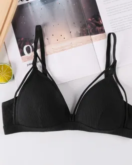 Cotton Underwear Seamless Sports Bra Comfort Breathable Wild Solid Color Bras Sexy Lingerie Women’s Intimates