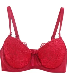 Plus Size Women Push Up Bra Sexy Lace Bra Cotton Intimate Brassiere Thin Cup Bra Full Cup Red Bras 6 Color