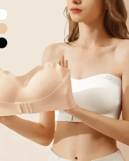 Invisible strapless bra for women wireless push up non slip wedding brassiere big breasts underwear sexy lingerie S-XL plus size