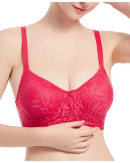 Women Sexy Front Button Bras Deep V Underwire Push Up Lingerie Brassiere Shaping Cup Adjustable Shoulder Strap Large Size Bra