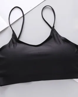 2024 New Women Buckleless Shoulder Strap Breathable Underwear，Top Wearing Vest Chest Fashion Sexy Bra Sports