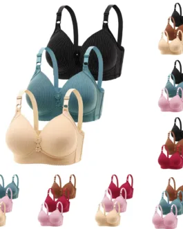 Large Bra 3PC Women’s Sexy No Steel Ring Large And Thin Breathable Underwear Gather Comfortable Bra