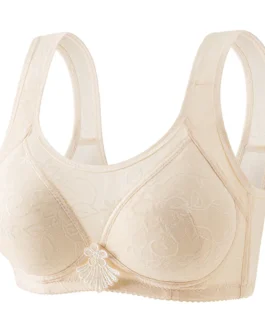 Women Casual Breathable Top Bra Underwear Without Steel Ring Gathering And Adjusting Bra Strapless Bra for plus Size Women