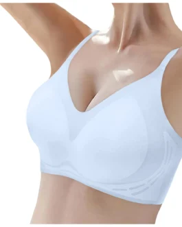 Women’s Cool Jelly Seamless Ice Silk Thin Soft Support Breathable Comfortable Back Push Up Bra Athletic Sports Bras for Women