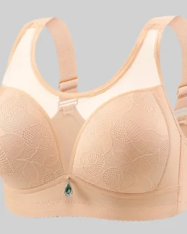 Large Size Soft Bra Female’S Gathered Bralette Non Steel Ring Comfortable Underwear Gathering Soft Light Bra Breathable белье