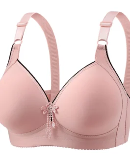 2024Womens With Support And Lift Plus Size Bras,Comfort Full Coverage Everyday Bras Breathable Wireless Elegant Big Breasts Bra