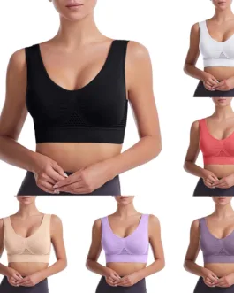 Like Hot Cakes Hollow Sport Breathable Crop Top Sports Bra for Women Yoga Bra Tops for Big Women Long Sports Bras for Women Yoga