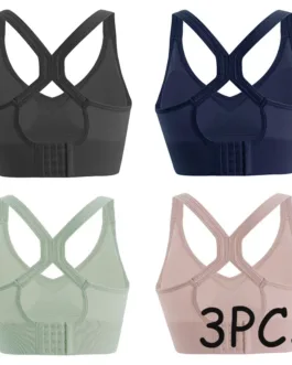 3PCS Bras for Women Underwear Sexy Sports Lingerie Seamless Cross Brassiere Tanks Tops Sleep Top Wireless Bralette Push Up Bra