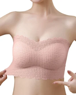 Womens Seamless Unwired Strapless Women Sexy Solid Tube Tops Female Girls Sling Breast Warp Bra Student No Steel Ring Underwear