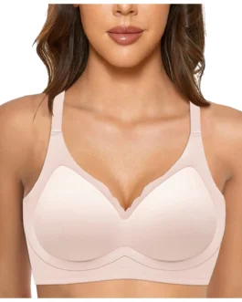 Women Unwired Push Up Bra Ladies Seamless Underwear Soft Support Fixed Cup Small Chest Gathered Thin No Steel Ring Bra 2024