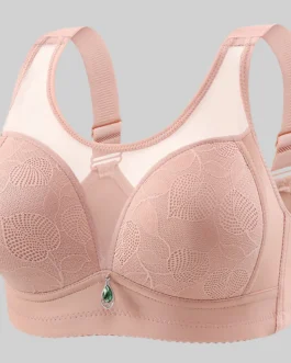 Large Size Soft Bra Female’S Gathered Bralette Non Steel Ring Comfortable Underwear Gathering Soft Light Bra Breathable белье