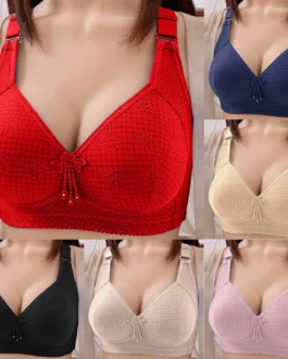 Women’s Bras Full Coverage Womens Seamless Bra Push Up Bra No Underwire Bustier Tops Comfortable Breathable And Gathered Bras