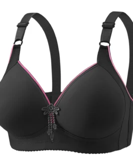 2024Womens With Support And Lift Plus Size Bras,Comfort Full Coverage Everyday Bras Breathable Wireless Elegant Big Breasts Bra