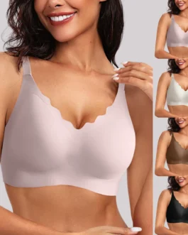 Womens Seamless Bras No Underwire Push Up Padded Bralette Wireless Comfort Bralettes Full Coverage Sleeping Everyday Bra