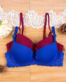 Women Girl Seamless 3/4 Cup Push Up Bra Adjustable Support Bra Lingerie Underwire Underwear Size 34A-36B M01